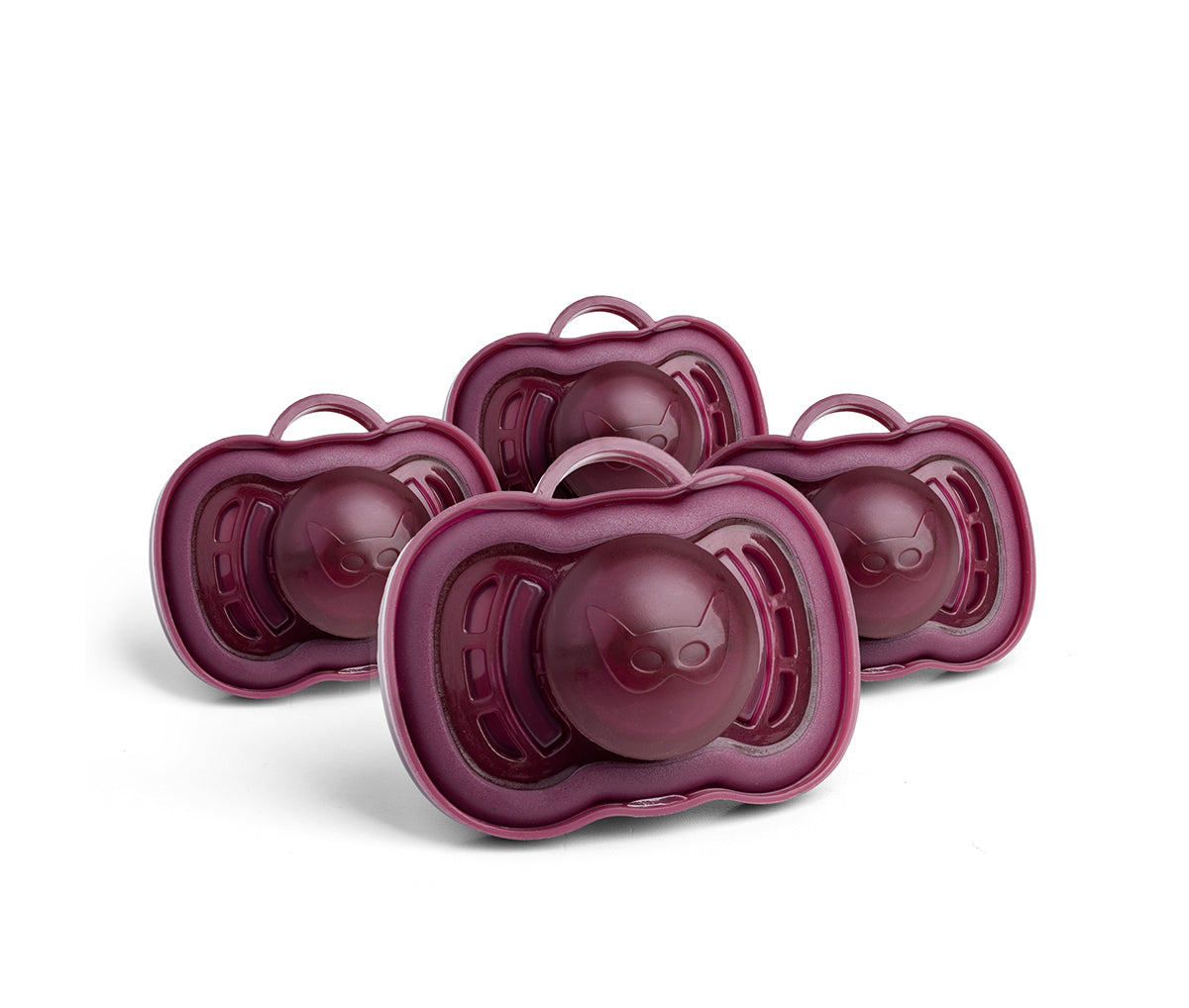 4er-Pack Schnuller, 6+ Monate, Merlot